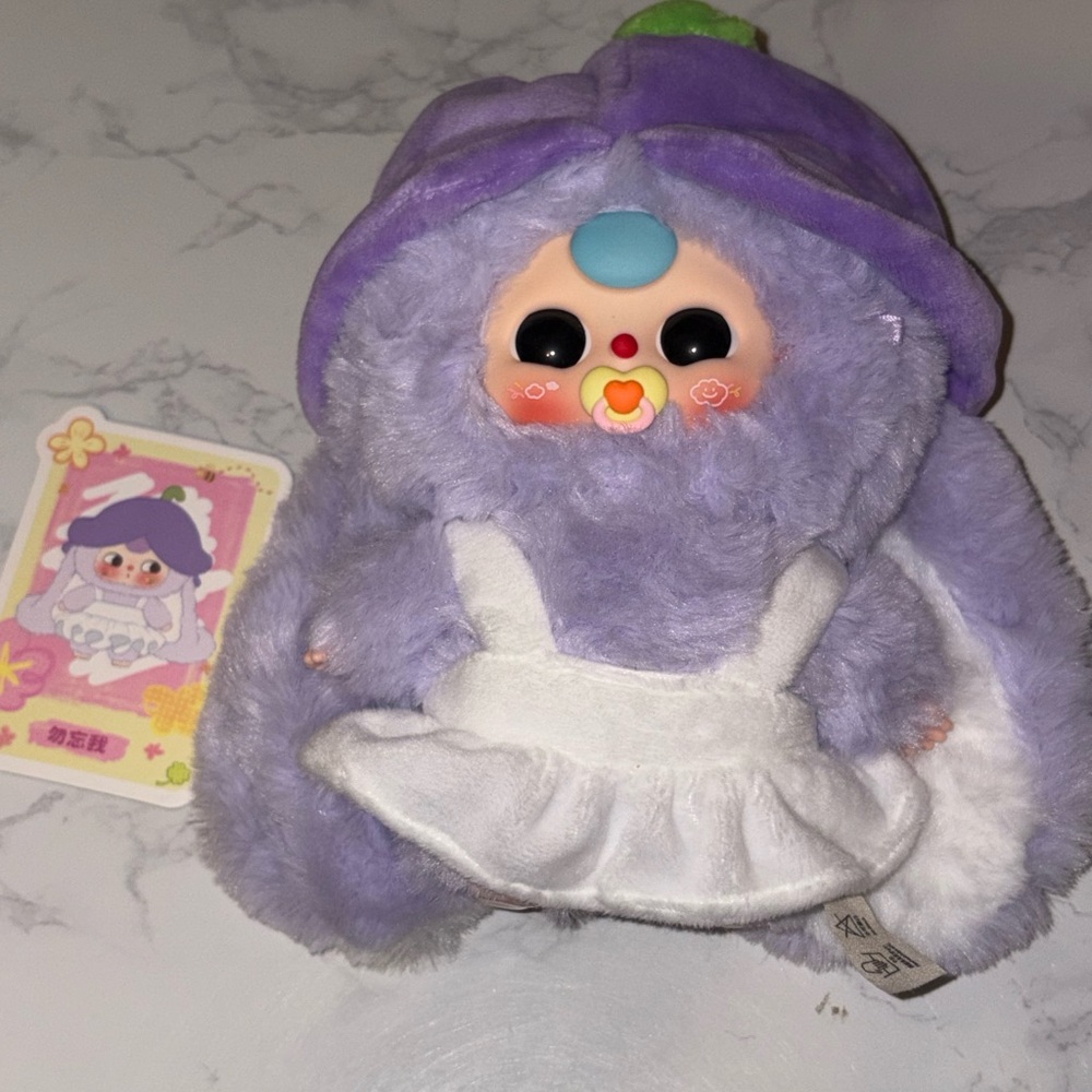 Baby Three Where’s Spring? Purple Flower with Rare Paci